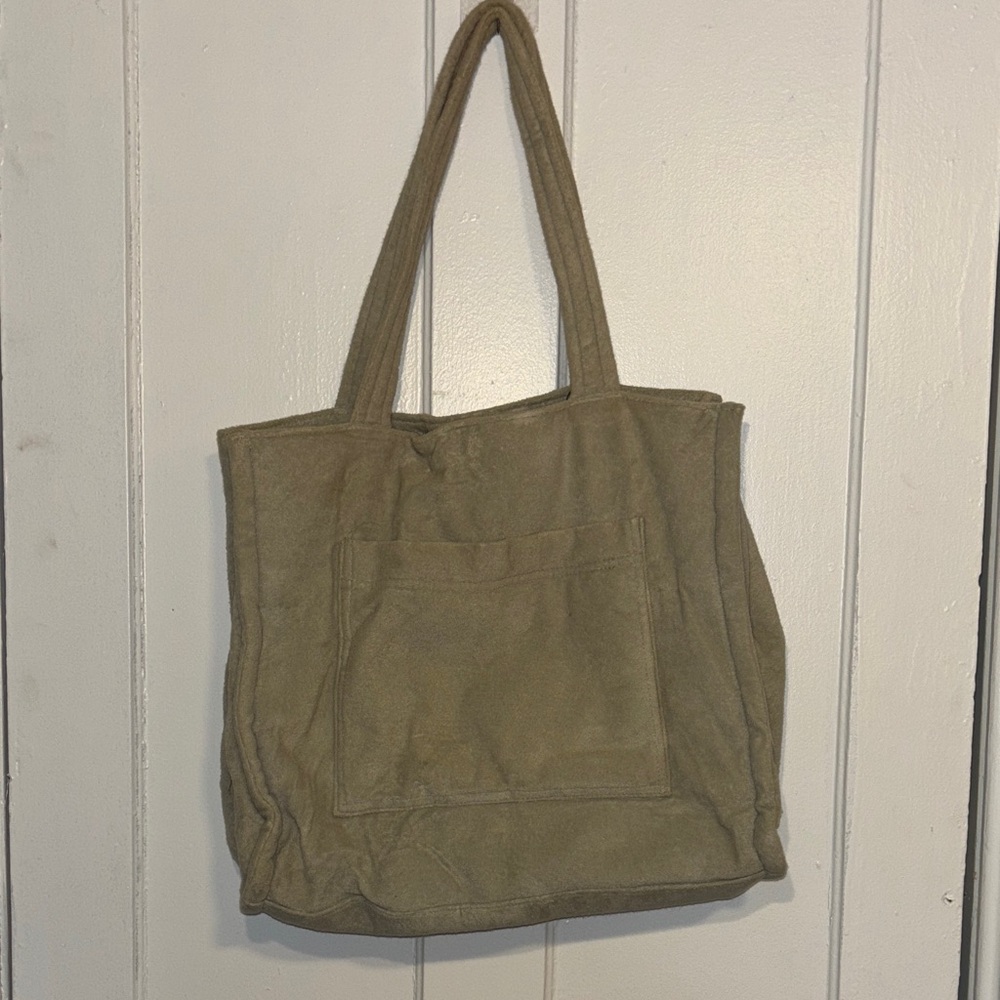 SHADE & SHORE light green towel fabric Tote Bag - Picture 2 of 10